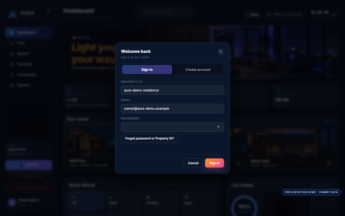 AURA secure sign in