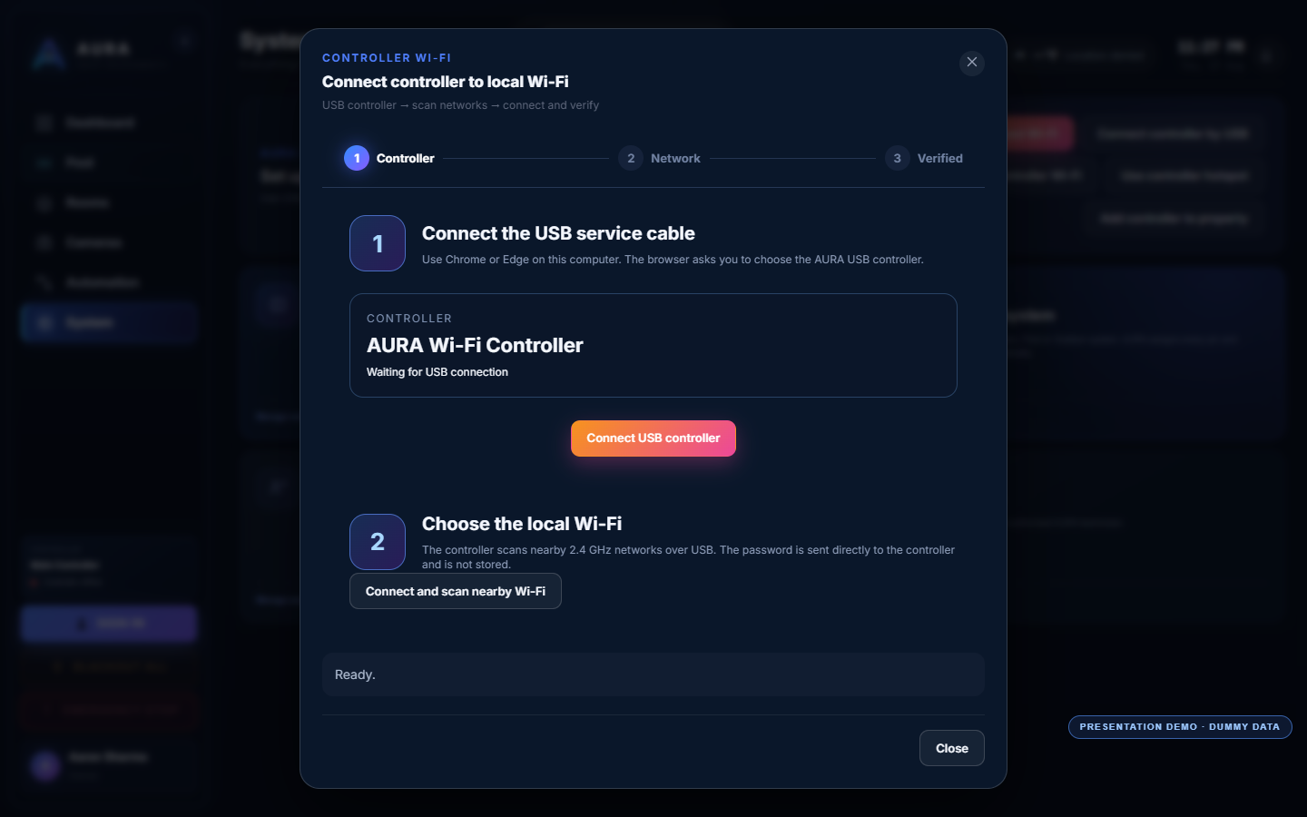 AURA guided Wi-Fi setup