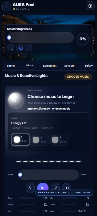 AURA mobile music-reactive lighting