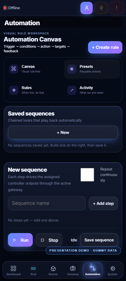 AURA mobile sequence editor