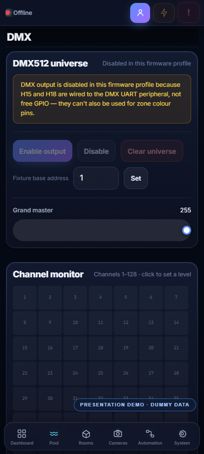 AURA mobile DMX control