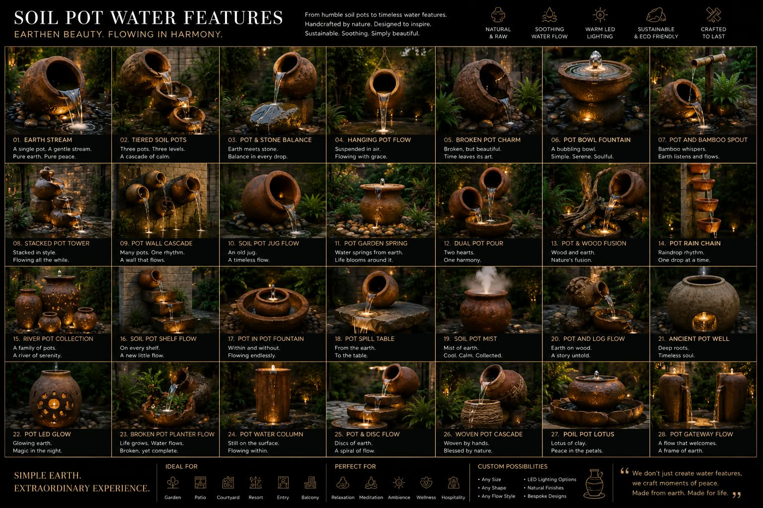 Natural stone water feature concept collection