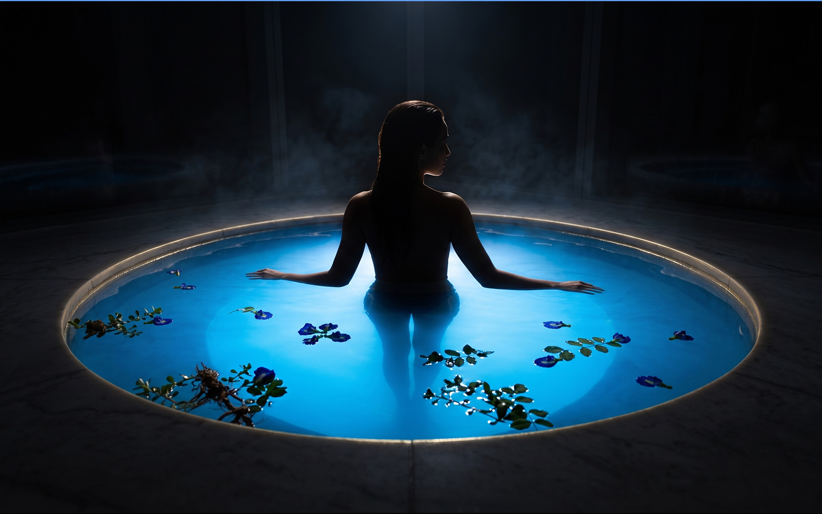 Blue evening immersion concept